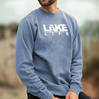 "Michigan Lake Life"Men's Stonewashed Crew Sweatshirt