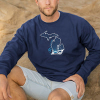 "Mighty"Men's Stonewashed Crew Sweatshirt