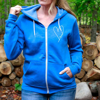 "Little Love"Relaxed Fit Angel Fleece Full Zip Unisex Hoodie