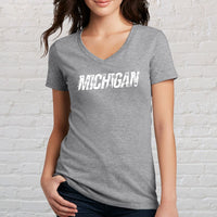 "Michigan Winter"Women's V-Neck