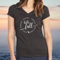 "Hello Fall"Women's V-Neck