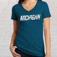 "Michigan Winter"Women's V-Neck