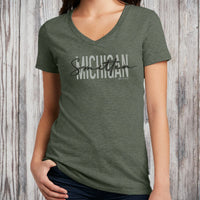 "Michigan Smitten"Women's V-Neck