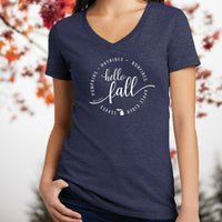 "Hello Fall"Women's V-Neck