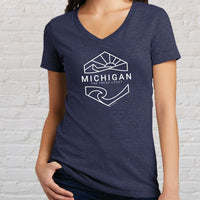"Michigan Sunset"Women's V-Neck