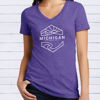 "Michigan Sunset"Women's V-Neck