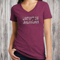 "Michigan Smitten"Women's V-Neck