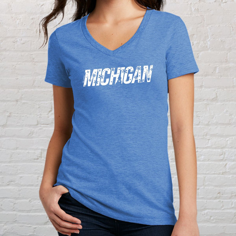 "Michigan Winter"Women's V-Neck