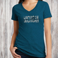 "Michigan Smitten"Women's V-Neck