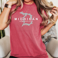 "Michigan D Established 1837"Relaxed Fit Stonewashed T-Shirt