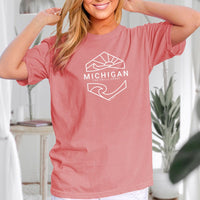 "Michigan Sunset"Relaxed Fit Stonewashed T-Shirt