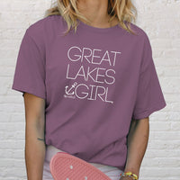 "Great Lakes Girl"Relaxed Fit Stonewashed T-Shirt