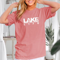 "Michigan Lake Life"Relaxed Fit Stonewashed T-Shirt