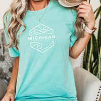 "Michigan Sunset"Relaxed Fit Stonewashed T-Shirt