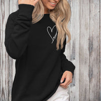 "Little Love"Women's Ultra Soft Wave Wash Crew Sweatshirt