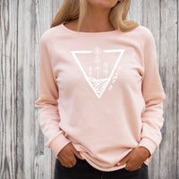 "Untouched"Women's Ultra Soft Wave Wash Crew Sweatshirt
