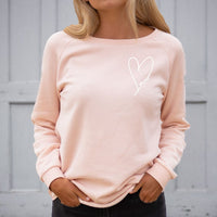 "Little Love"Women's Ultra Soft Wave Wash Crew Sweatshirt