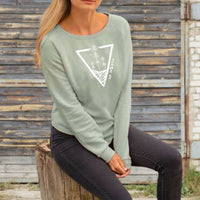 "Untouched"Women's Ultra Soft Wave Wash Crew Sweatshirt