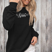 "Brrr... It's Cold In Michigan"Women's Ultra Soft Wave Wash Crew Sweatshirt