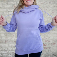 "Livn Simply"Women's Fleece Funnel Neck Pullover Hoodie
