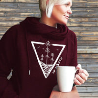 "Untouched"Women's Fleece Funnel Neck Pullover Hoodie