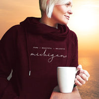 "Majestic"Women's Fleece Funnel Neck Pullover Hoodie