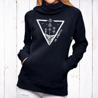 "Untouched"Women's Fleece Funnel Neck Pullover Hoodie