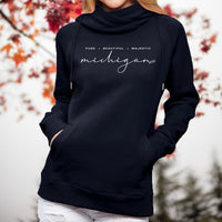 "Majestic"Women's Fleece Funnel Neck Pullover Hoodie