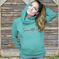"Michigan Smitten"Women's Fleece Funnel Neck Pullover Hoodie