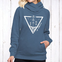 "Untouched"Women's Fleece Funnel Neck Pullover Hoodie