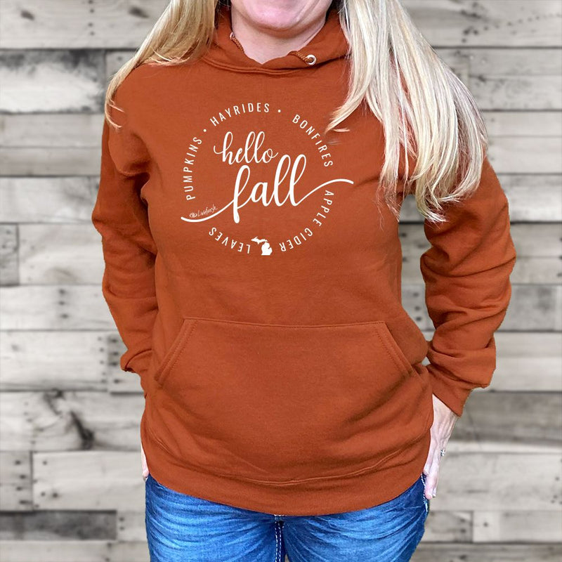 "Hello Fall"Relaxed Fit Classic Unisex Hoodie