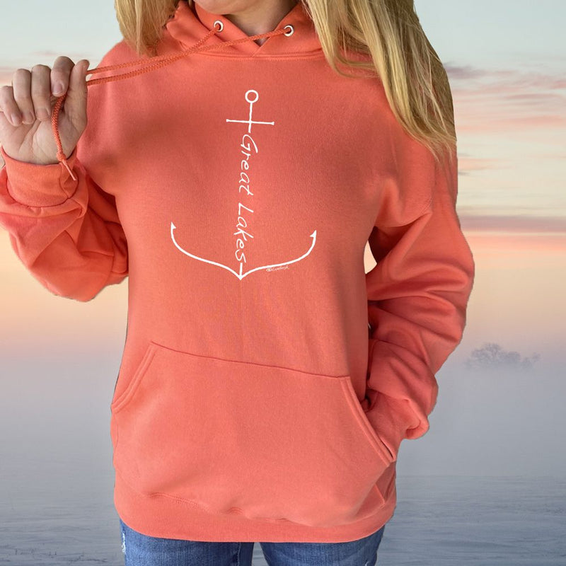 "Great Lakes Anchor"Relaxed Fit Classic Hoodie