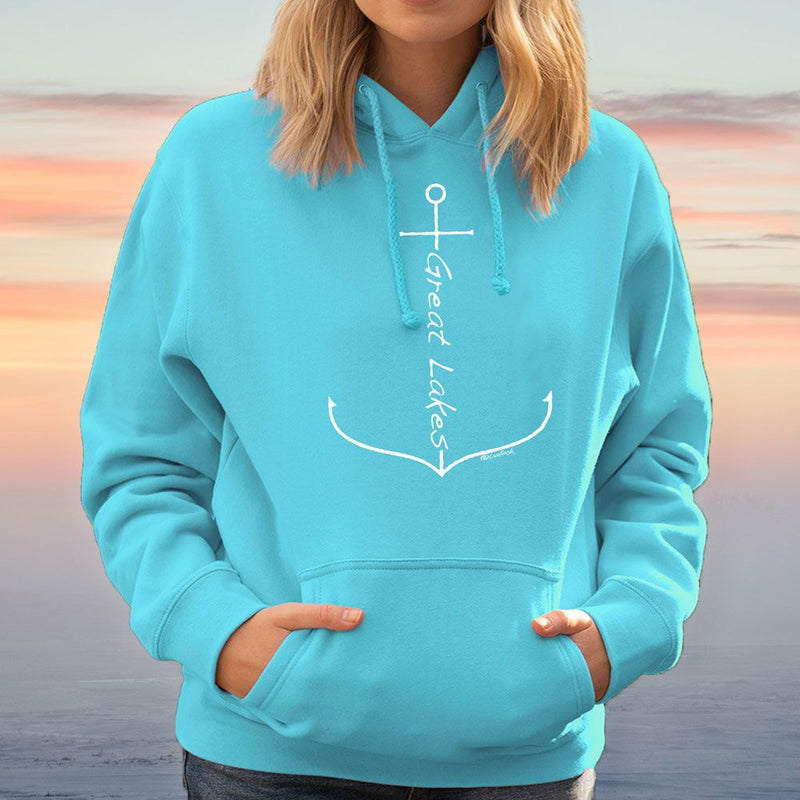 "Great Lakes Anchor"Relaxed Fit Classic Hoodie
