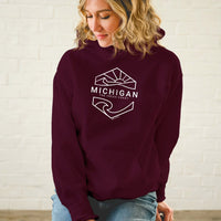 "Michigan Sunset"Soft Style Relaxed Fit Hoodie