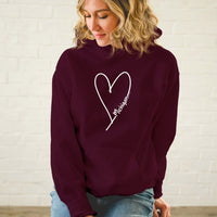 "Made With Love"Soft Style Relaxed Fit Hoodie