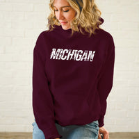 "Michigan Winter"Soft Style Relaxed Fit Hoodie
