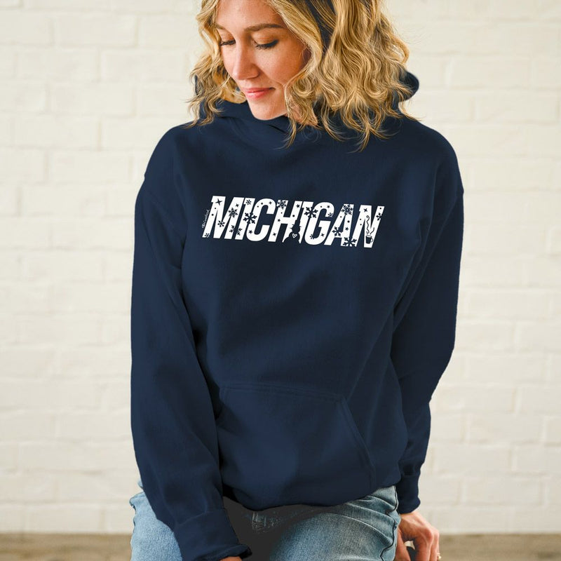 "Michigan Winter"Soft Style Relaxed Fit Hoodie
