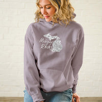 "Michigan Rocks Petoskey Stone"Soft Style Relaxed Fit Hoodie