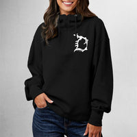 "Michigan D"Women's Relaxed Fit 1/4 Zip Scuba Neck