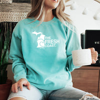 "Fresh Coast"Relaxed Fit Stonewashed Crew Sweatshirt