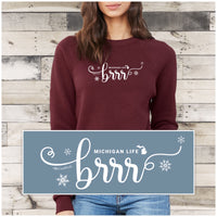 "Brrr... It's Cold In Michigan"Relaxed Fit Angel Fleece Pullover Crew