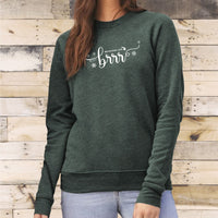 "Brrr... It's Cold In Michigan"Relaxed Fit Angel Fleece Pullover Crew