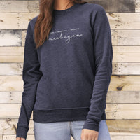 "Majestic"Relaxed Fit Angel Fleece Pullover Crew