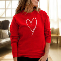 "Made With Love"Relaxed Fit Angel Fleece Pullover Crew