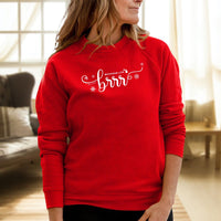 "Brrr... It's Cold In Michigan"Relaxed Fit Angel Fleece Pullover Crew