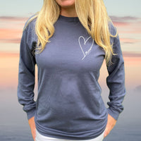 "Little Love"Relaxed Fit Stonewashed Long Sleeve Unisex T-Shirt