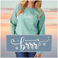 "Brrr... It's Cold In Michigan"Women's Pullover Crew