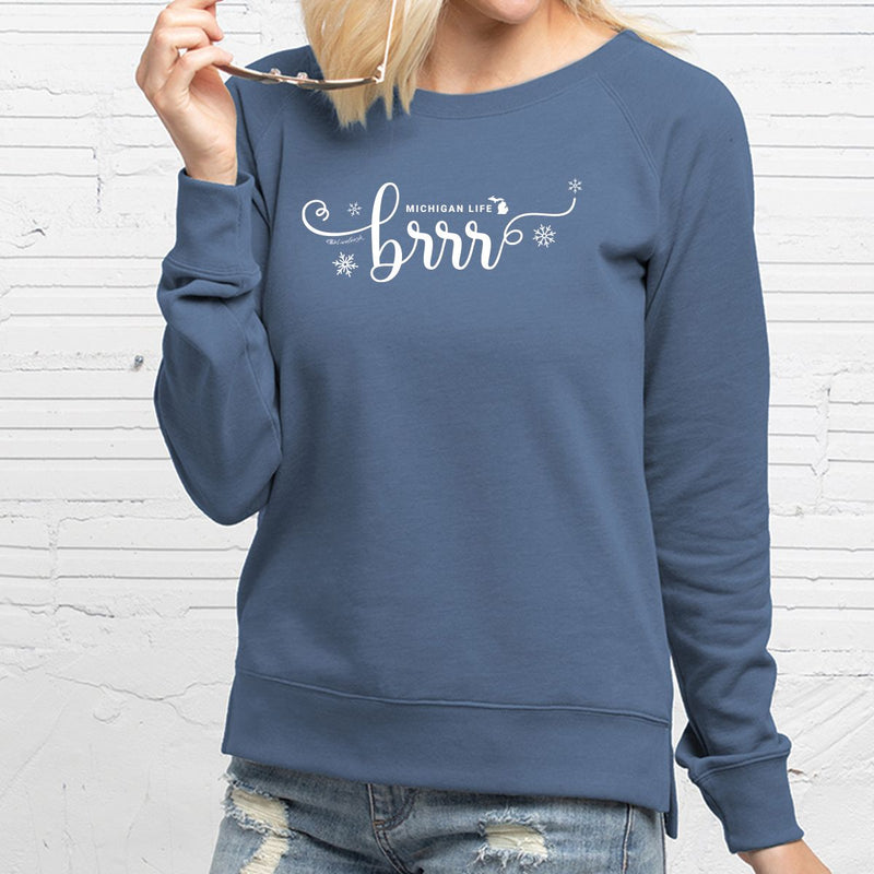 "Brrr... It's Cold In Michigan"Women's Pullover Crew