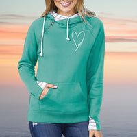 "Little Love"Women's Striped Double Hood Pullover