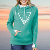 "Untouched"Women's Striped Double Hood Pullover